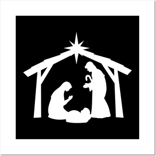 A White Christmas Nativity Scene Posters and Art